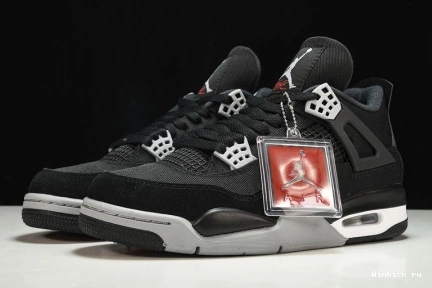Canvas” 4 Jordan Air “Black 0919